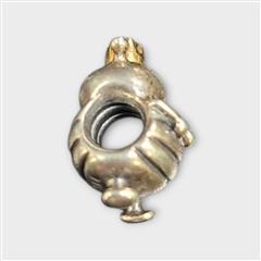 PANDORA S925ALE STERLING SILVER 14K GOLD QUEEN BEE CHARM CROWN ACCENT